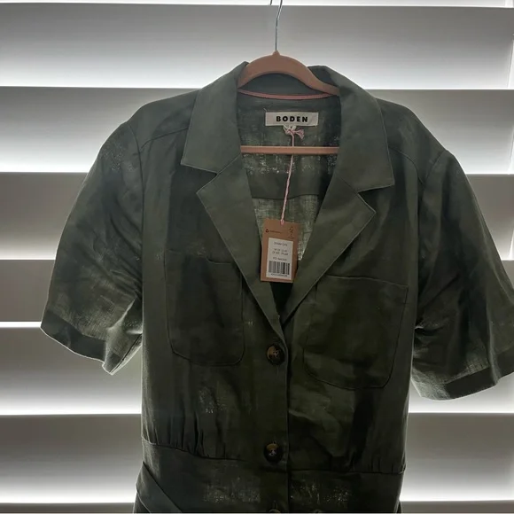 Green Button-Up Midi Dress - Picture 2 of 2